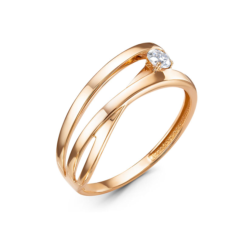 Кольцо, золото, фианит, 1105658
